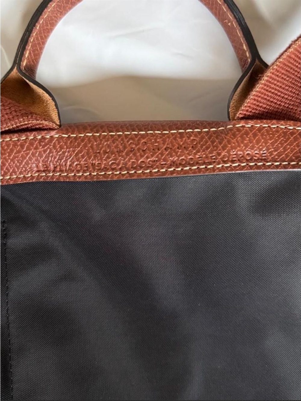 Longchamp le pilage black backpack - Picture 6 of 8